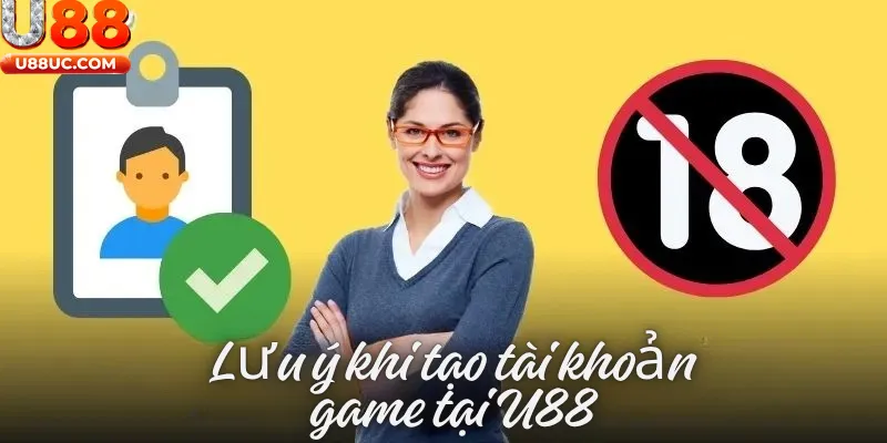 Lưu ý khi tạo tài khoản game tại U88